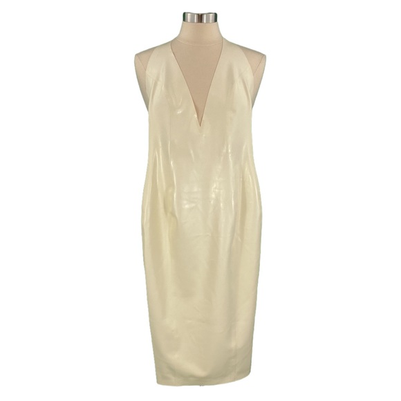 Atsuko Kudo Latex Supatex White Plain Encounter Mini Dress
